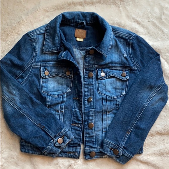 Guess Denim Jacket Vintage Distressed Women’s Small - Picture 4 of 6